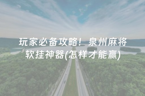 玩家必备攻略！泉州麻将软挂神器(怎样才能赢)