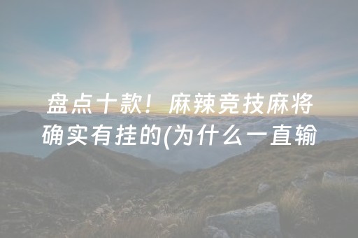 盘点十款！麻辣竞技麻将确实有挂的(为什么一直输)