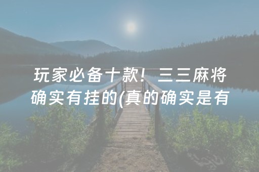 玩家必备十款！三三麻将确实有挂的(真的确实是有挂)