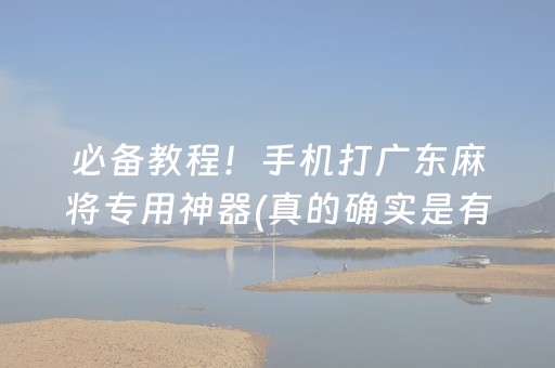 必备教程！手机打广东麻将专用神器(真的确实是有挂)