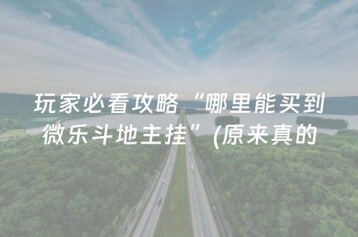 玩家必看攻略“哪里能买到微乐斗地主挂”(原来真的有挂)-抖音