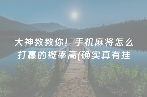 3分钟学会“微信小程序麻将神器（助赢神器通用版）