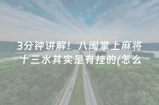 3分钟讲解！八闽掌上麻将十三水其实是有挂的(怎么调整胜率)