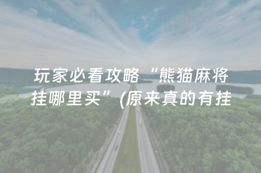 玩家必看攻略“熊猫麻将挂哪里买”(原来真的有挂)-抖音