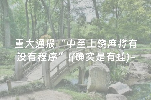 重大通报“中至上饶麻将有没有程序”!(确实是有挂)-抖音