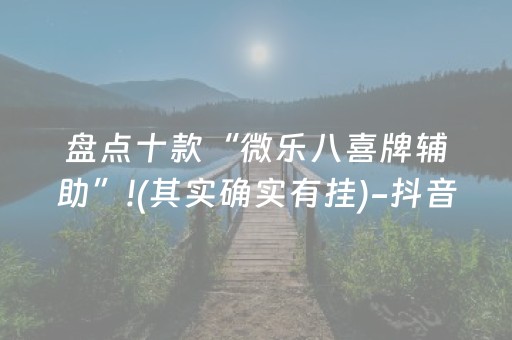 盘点十款“微乐八喜牌辅助”!(其实确实有挂)-抖音