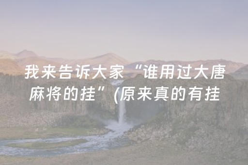 我来告诉大家“谁用过大唐麻将的挂”(原来真的有挂)-抖音