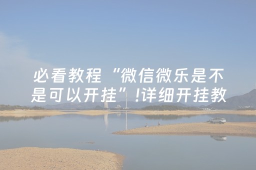必看教程“微信微乐是不是可以开挂”!详细开挂教程-抖音