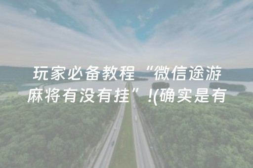 玩家必备教程“微信途游麻将有没有挂”!(确实是有挂)-抖音