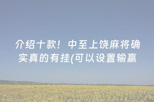 介绍十款！中至上饶麻将确实真的有挂(可以设置输赢吗)