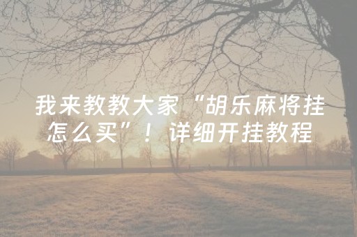我来教教大家“胡乐麻将挂怎么买”！详细开挂教程（确实真的有挂)-抖音