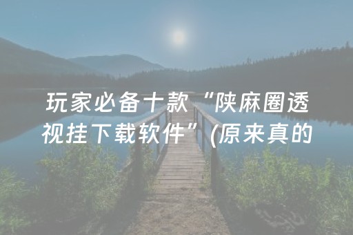 玩家必备十款“陕麻圈透视挂下载软件”(原来真的有挂)-抖音
