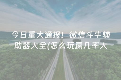 今日重大通报！微信斗牛辅助器大全(怎么玩赢几率大)