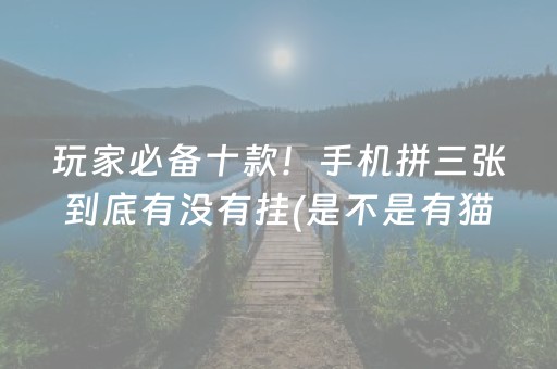 玩家必备十款！手机拼三张到底有没有挂(是不是有猫腻)