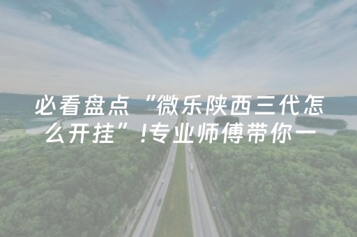 必看盘点“微乐陕西三代怎么开挂”!专业师傅带你一起了解（详细教程）-抖音