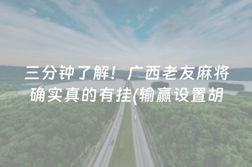 三分钟了解！广西老友麻将确实真的有挂(输赢设置胡牌规律)