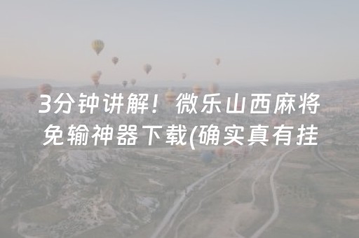 3分钟学会“微乐麻将必备神器（助赢神器通用版）