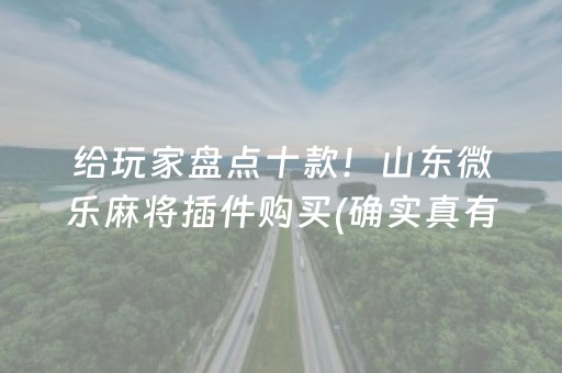 给玩家盘点十款！山东微乐麻将插件购买(确实真有挂)