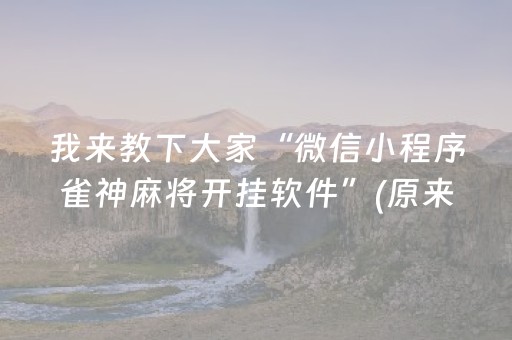 终于发现了“科乐麻将为啥一直输（专用辅牌神器免安装）