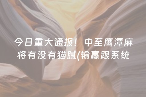 今日重大通报！中至鹰潭麻将有没有猫腻(输赢跟系统有关系吗)