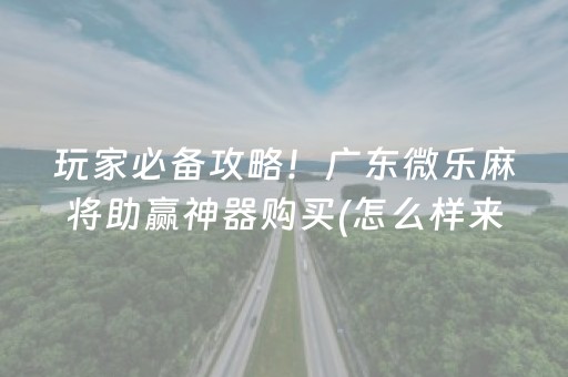 玩家必备攻略！广东微乐麻将助赢神器购买(怎么样来好牌)