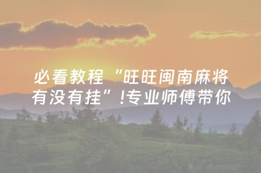 必看教程“旺旺闽南麻将有没有挂”!专业师傅带你一起了解（详细教程）-抖音