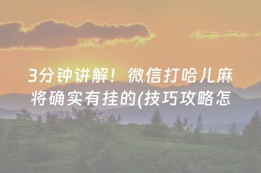 玩家必看攻略“手机麻将赢牌器（专用辅牌神器免安装）