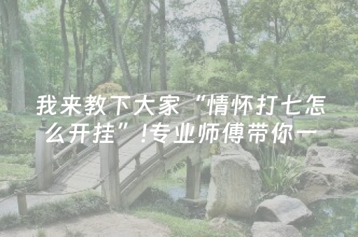 我来教下大家“情怀打七怎么开挂”!专业师傅带你一起了解（详细教程）-抖音