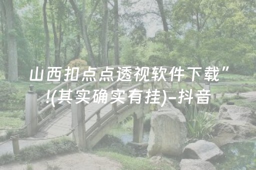 山西扣点点透视软件下载”!(其实确实有挂)-抖音