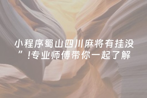 小程序蜀山四川麻将有挂没”!专业师傅带你一起了解（详细教程）-抖音
