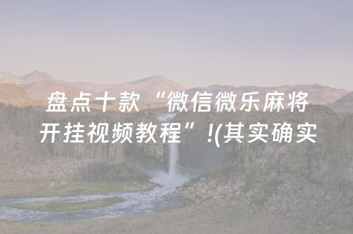 盘点十款“微信微乐麻将开挂视频教程”!(其实确实有挂)-抖音