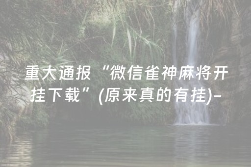 重大通报“微信雀神麻将开挂下载”(原来真的有挂)-抖音