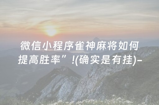 实测辅助“微乐麻将挂先试用后付款”（详细透视教程）-哔哩哔哩