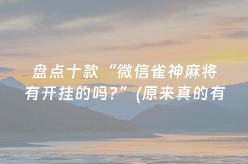 盘点十款“微信雀神麻将有开挂的吗?”(原来真的有挂)-抖音