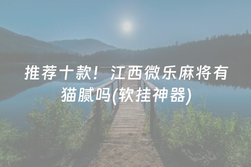 推荐十款！江西微乐麻将有猫腻吗(软挂神器)