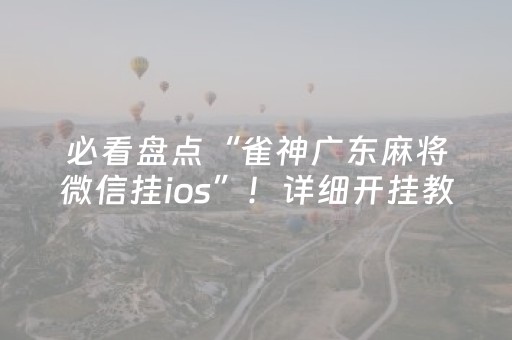 实测分享“程序麻将设备 黑科技（助赢神器通用版）