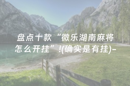 盘点十款“微乐湖南麻将怎么开挂”!(确实是有挂)-抖音
