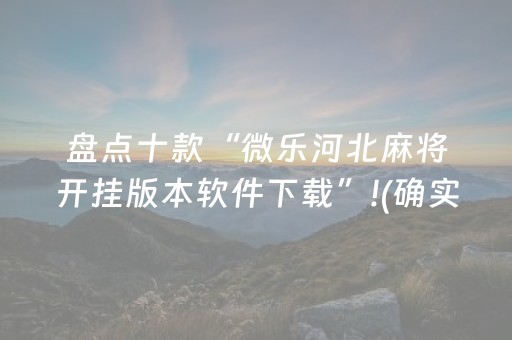 盘点十款“微乐河北麻将开挂版本软件下载”!(确实是有挂)-抖音
