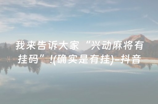 我来告诉大家“兴动麻将有挂码”!(确实是有挂)-抖音