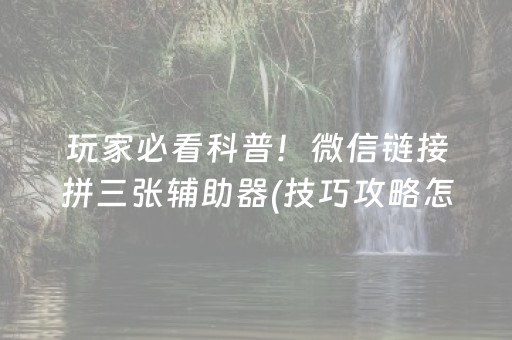 分享辅助“微乐麻将有挂吗”（详细透视教程）-哔哩哔哩
