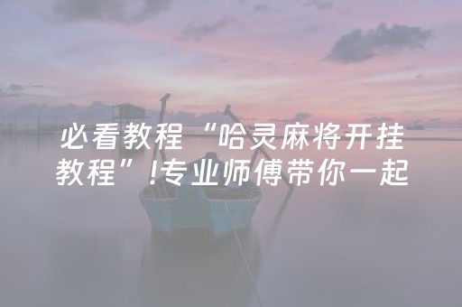 必看教程“哈灵麻将开挂教程”!专业师傅带你一起了解（详细教程）-抖音