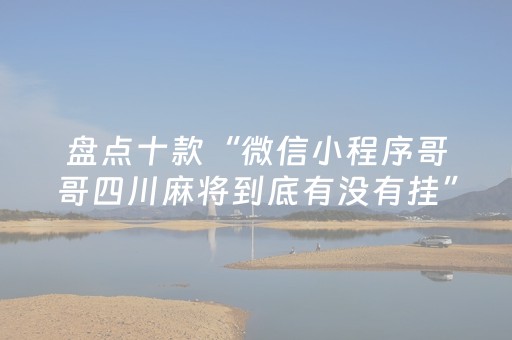 盘点十款“微信小程序哥哥四川麻将到底有没有挂”!详细开挂教程-抖音