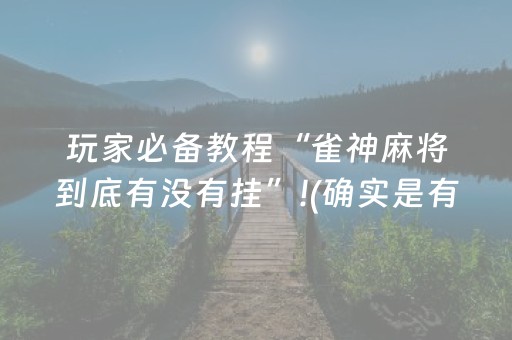 玩家必备教程“雀神麻将到底有没有挂”!(确实是有挂)-抖音