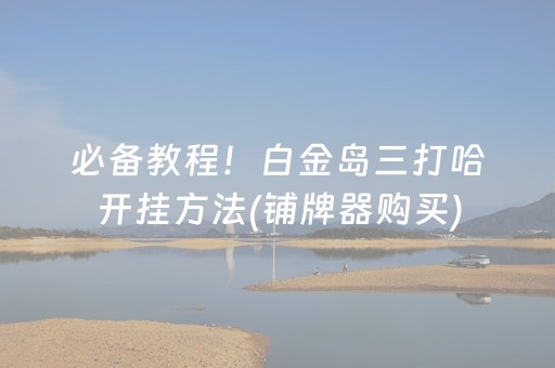 必备教程！白金岛三打哈开挂方法(铺牌器购买)
