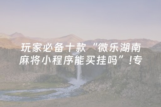 玩家必备十款“微乐湖南麻将小程序能买挂吗”!专业师傅带你一起了解（详细教程）-抖音