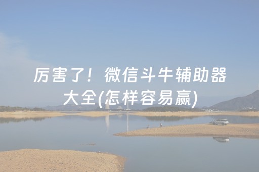厉害了！微信斗牛辅助器大全(怎样容易赢)