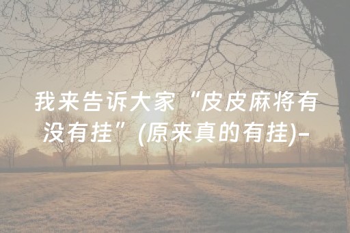 我来告诉大家“皮皮麻将有没有挂”(原来真的有挂)-抖音