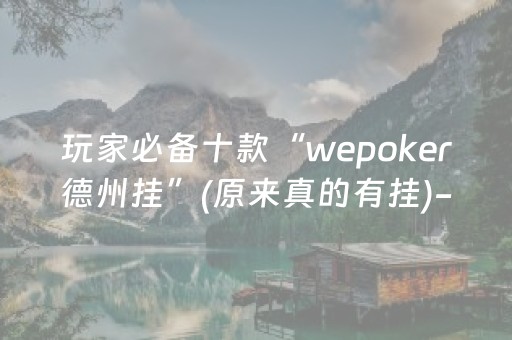 玩家必备十款“wepoker德州挂”(原来真的有挂)-抖音