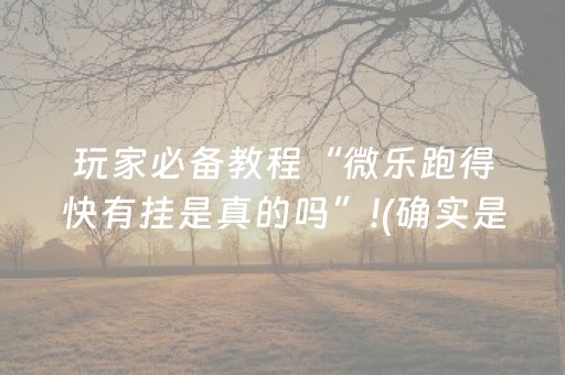 玩家必备教程“微乐跑得快有挂是真的吗”!(确实是有挂)-抖音