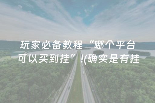 玩家必备教程“哪个平台可以买到挂”!(确实是有挂)-抖音